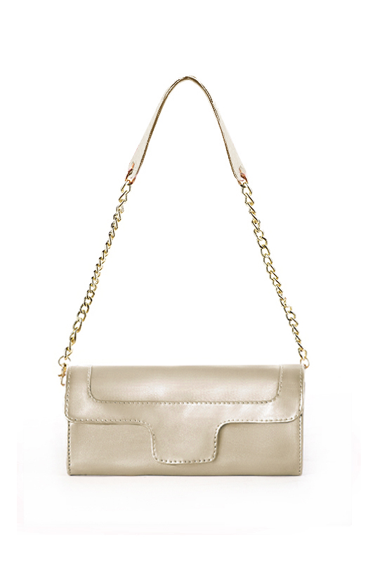 Women's gold luxurious elegant clutch for ceremonies, weddings and evenings out. - Top view